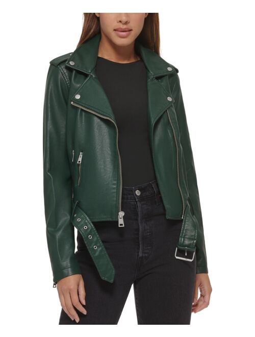 LEVI'S Women's Faux-Leather Moto Jacket