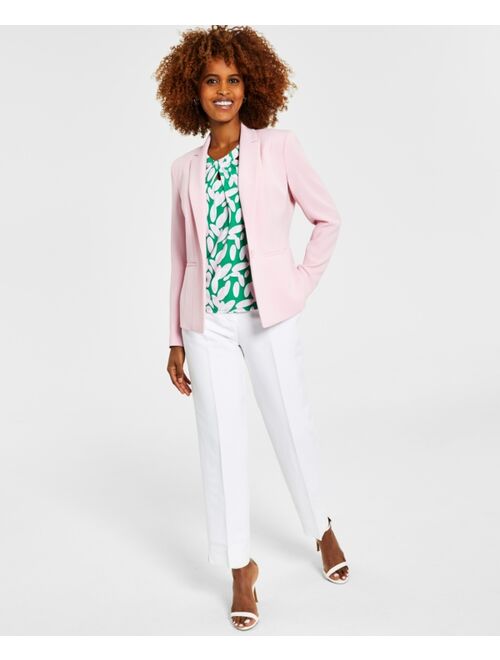 KASPER Crepe One-Button Blazer