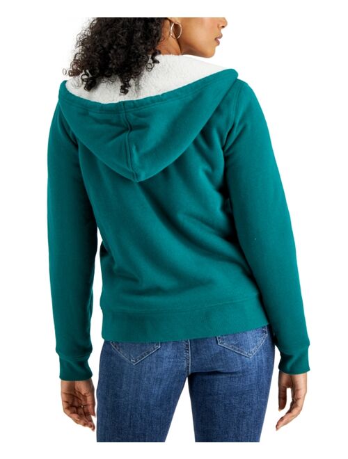 STYLE & CO Sherpa Lined Zip-Up Hoodie, Created for Macy's