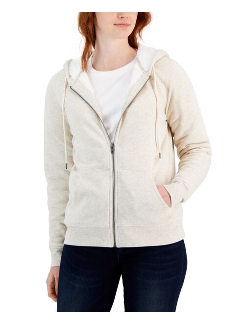 STYLE & CO Sherpa Lined Zip-Up Hoodie, Created for Macy's