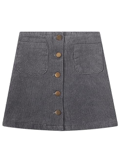 WELAKEN Girls and Toddler's Corduroy Short Mini Skirt