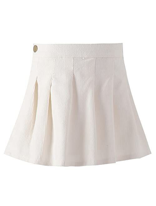 WELAKEN Girls and Toddler's Corduroy Short Mini Skirt