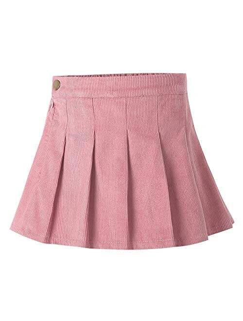 WELAKEN Girls and Toddler's Corduroy Short Mini Skirt