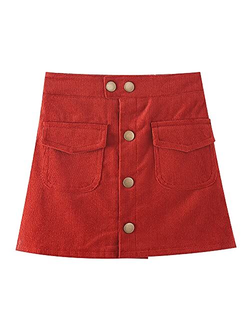 WELAKEN Girls and Toddler's Corduroy Short Mini Skirt