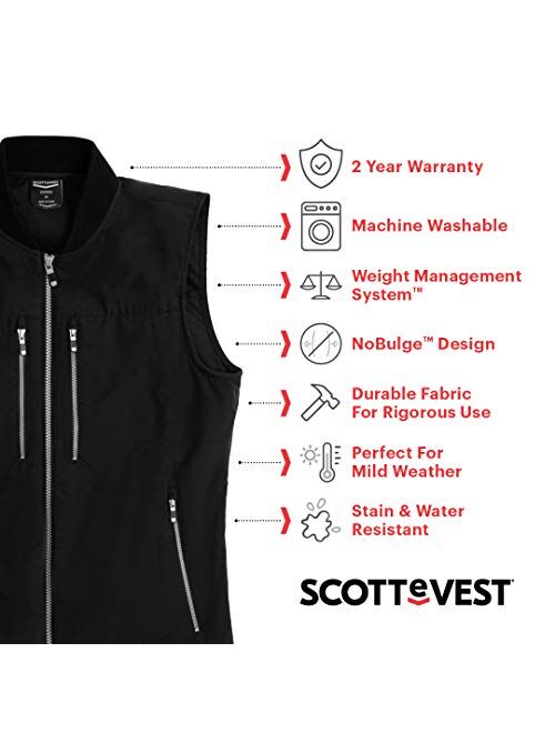 SCOTTeVEST Women's 101 Travel Vest | 9 Concealed Pockets | Anti-Pickpocket