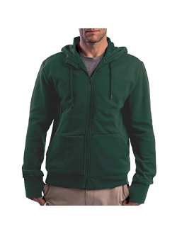 SCOTTeVEST Men's Hoodie Cotton Zip Sweatshirt | 21 Pockets | Anti-Pickpocket