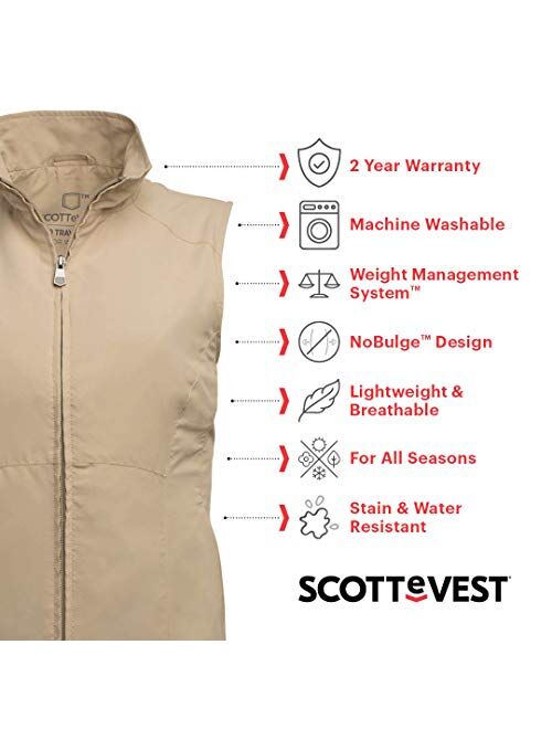 SCOTTeVEST Women's RFID Travel Vests with 18 Pockets - Utility Vest for Women