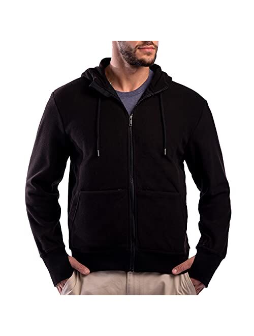 SCOTTeVEST Men's Travel Hoodie Microfleece | 21 Secure Pockets | Anti-Pickpocket