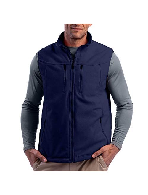 SCOTTeVEST Fireside Fleece Travel Vest for Men - 15 Hidden Pockets - Breathable, Water Repellent Vest for Golfing and More