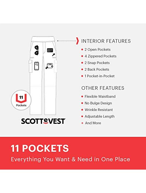 SCOTTeVEST Women's Margaux Cargaux Travel Cargo Pants | 11 Concealed Pockets