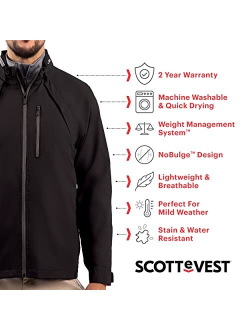 SCOTTeVEST Men's Tropiformer 3D Travel Jacket | 22 Pockets | Anti-Pickpocket