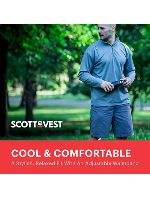 SCOTTeVEST Men's Hidden Cargo Shorts | 8 Concealed Pockets | Anti-Pickpocket