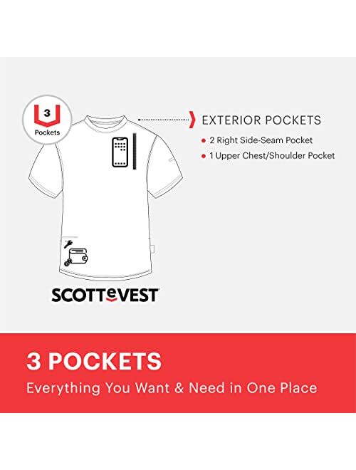 SCOTTeVEST Men's Athletic Short Sleeve Shirt | 3 Pockets | Anti-Pickpocket