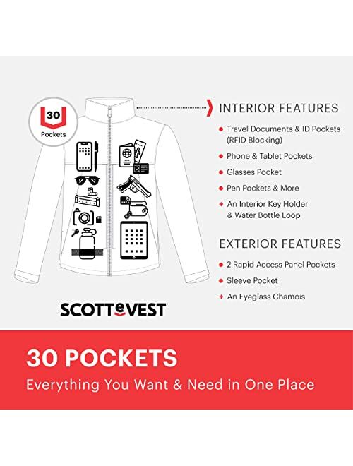 SCOTTeVEST Men's EDC Jacket | Concealed & Everyday Carry | 30 Pockets | Anti-Pickpocket