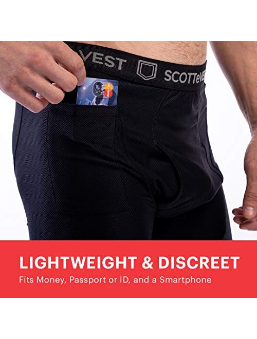 SCOTTeVEST Men's Boxer Brief Underwear | 2 Concealed Pockets | Anti-Pickpocket