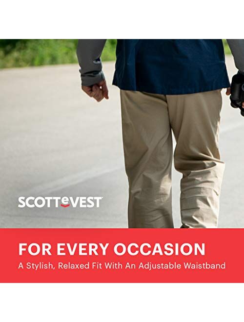 SCOTTeVEST Men's Hidden Cargo Pants | 8 Concealed Pockets | Anti-Pickpocket