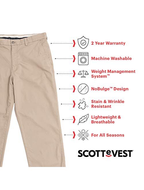 SCOTTeVEST Men's Hidden Cargo Pants | 8 Concealed Pockets | Anti-Pickpocket