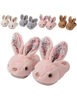 Fadezar Toddler Slippers Girl Boy House Slipper Kids Rabbit Winter Slipper Warm Bunny Slippers Soft Plush Indoor Girls Boys Slipper