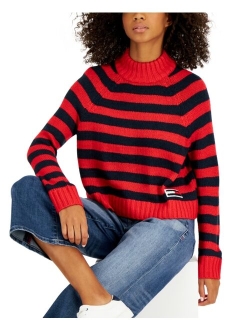 TOMMY JEANS Women's Mock-Neck Sweater