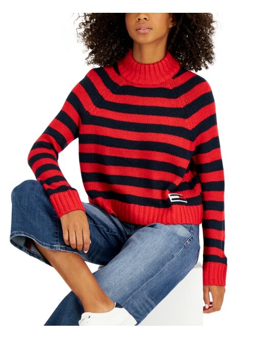 Tommy Hilfiger TOMMY JEANS Women's Mock-Neck Sweater