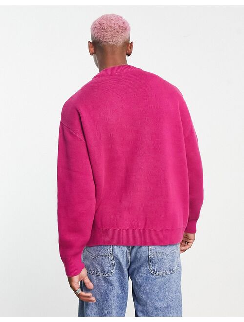 Weekday john oversized sweater in pink exclusive at ASOS