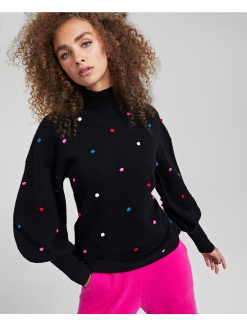 CHARTER CLUB Cashmere Blouson-Sleeve Pop Sweater, Created for Macy's