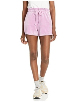 Women's Hb0597-velour Paperbag Shorts