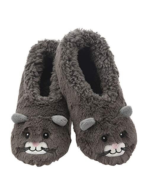 Snoozies Womens Slippers Animal Furry Foot Pals - Animal Slippers for Women