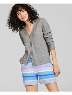 100% Cashmere Boyfriend Cardigan, Created for Macy's