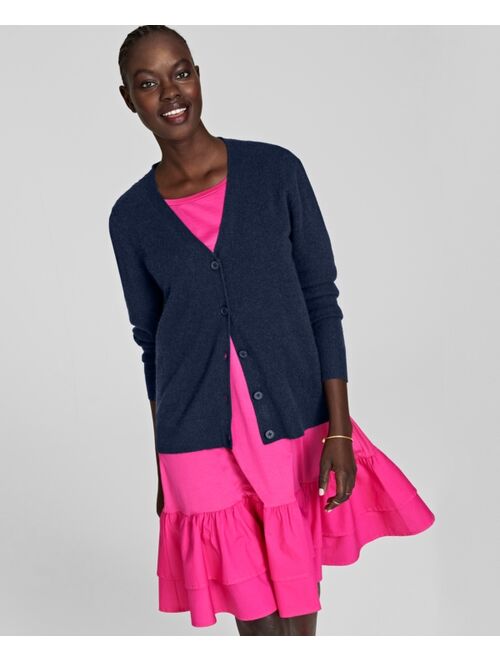 CHARTER CLUB 100% Cashmere Boyfriend Cardigan, Created for Macy's