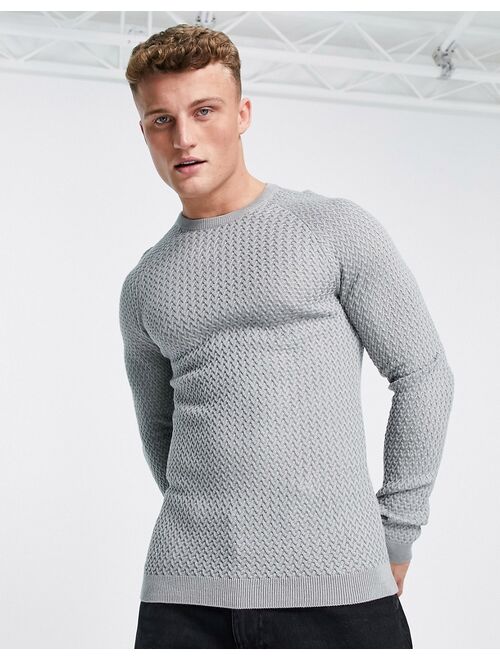 Muscle Fit Knit Sweater