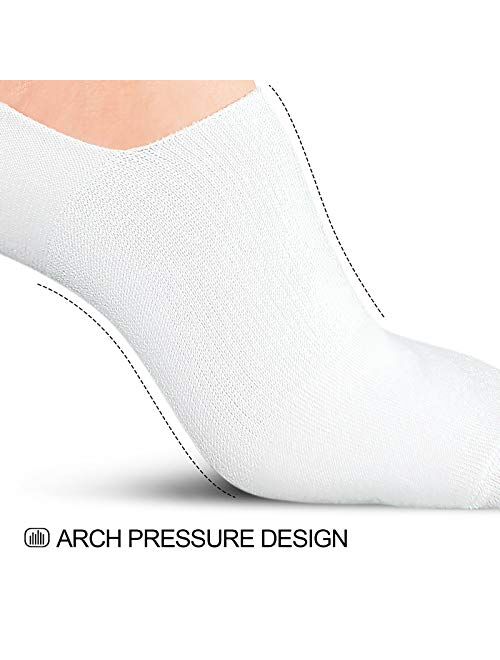 Wernies No Show Socks Women Low Socks Non Slip Flat Boat Line 4/8 Pairs