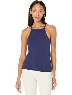 Women's Ht1224-varigated Rib Strappy Square Tank