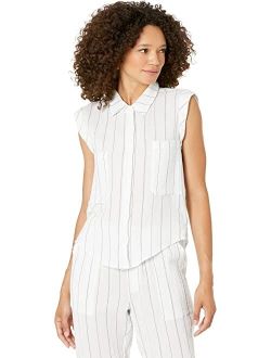 Pinstripe Gauze Shirt Tank