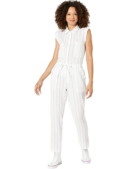 MONROW Pinstripe Gauze Shirt Tank