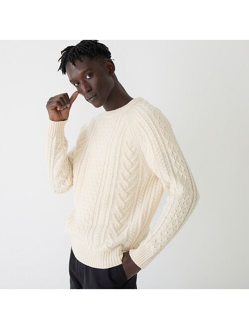 J.Crew Rugged merino wool cable-knit sweater