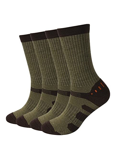 EnerWear 4 Pack Women's Merino Wool Outdoor Hiking Trail Crew Sock