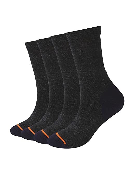 EnerWear 4 Pack Women's Merino Wool Outdoor Hiking Trail Crew Sock