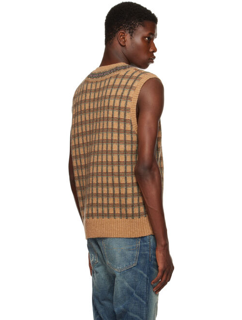 POLO RALPH LAUREN Tan Fair Isle Cricket Vest