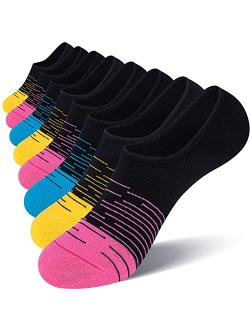 Fitrell 8 Pack Women's No Show Socks Size 6-9/9-11