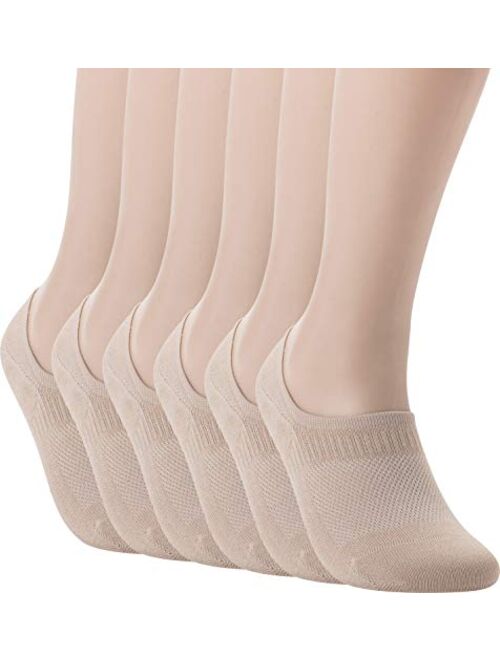 Pro Mountain Seamless No Show Socks For Women 6 Pack Liner Thin Cotton Footies