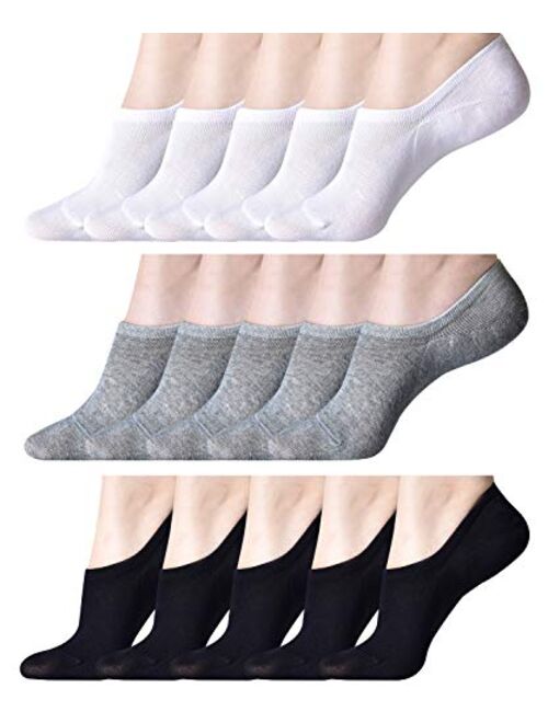 Sioncy Womens No Show Socks Non Slip Flat Boat Line Low Cut Socks 3 to 15 Pairs