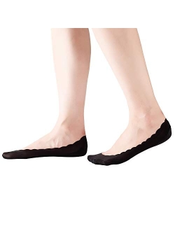 RIIQIICHY No Show Socks Womens Low Cut Liner Non-Slip Thin Causal Line for Flats Boat 4 to 6 Pack