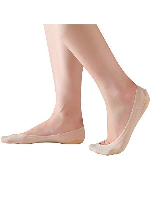 RIIQIICHY No Show Socks Womens Low Cut Liner Non-Slip Thin Causal Line for Flats Boat 4 to 6 Pack