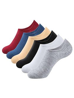 Mwus No Show Socks Women Casual Low Cut Socks Non Slip Flat Boat Line 3-6 Pairs