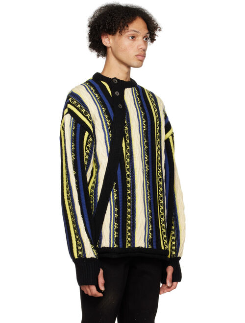 ADER ERROR Blue & Yellow Frema Sweater