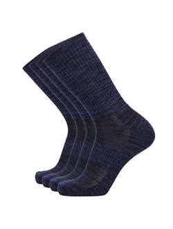 Enerwear 4P Pack Men's Merino Wool Blended Blister Free Trail Socks