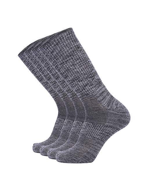 Enerwear 4P Pack Men's Merino Wool Blended Blister Free Trail Socks