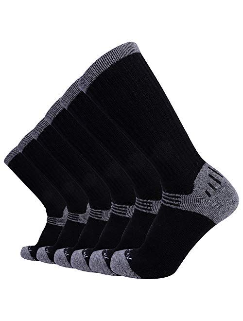 Enerwear 4P Pack Men's Merino Wool Cushion Trail Crew Socks