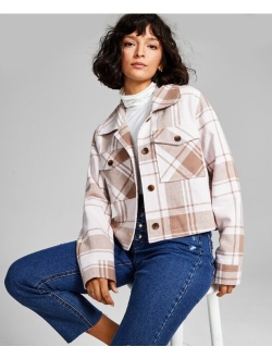 Women's Cropped Plaid Shacket